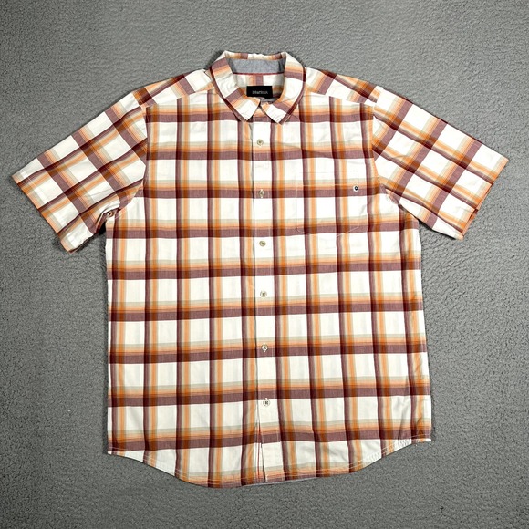 Marmot Other - Marmot Shirt Mens Large Plaid Casual Preppy Button Up Pocket Outdoor Hiking Logo